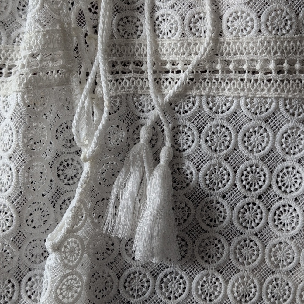 VICI Elegant White Crochet Dress - Picture 7 of 7